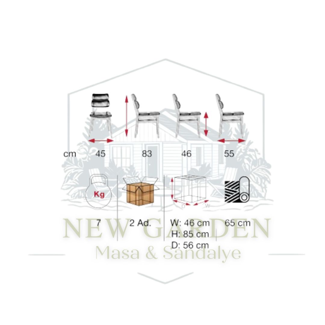 Kronos Ahşap Kumaş Kaplama Sandalye - Görsel 7